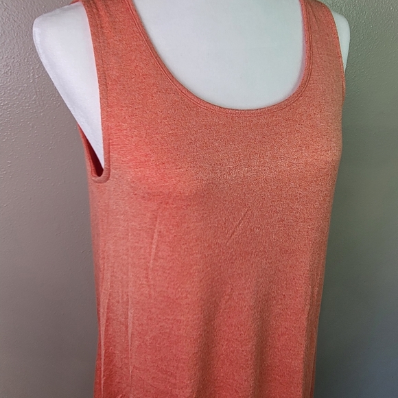 Women’s Coral Umgee Oh Me Oh My! Sheer Knit Tank Dress Lined with Lace Trim Med - Picture 3 of 11